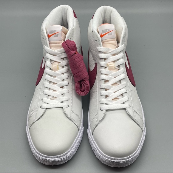 Mens Nike SB Zoom Blazer Mid ISO Size 12 White Sweet Beet Sneaker New - Picture 8 of 11